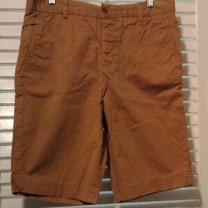 French Connection Brown Flat Front Shorts